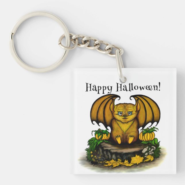  Cute Halloween Bat Key Ring (Front)