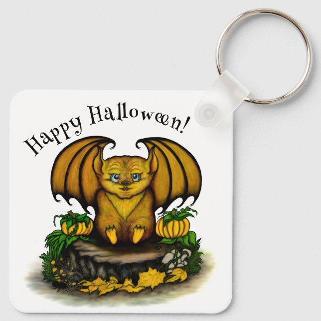  Cute Halloween Bat Key Ring (Back)