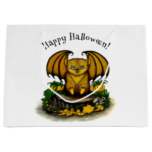 Cute Halloween Bat Large Gift Bag