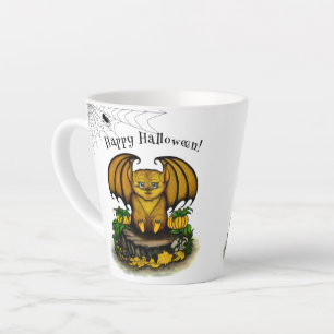  Cute Halloween Bat Latte Mug