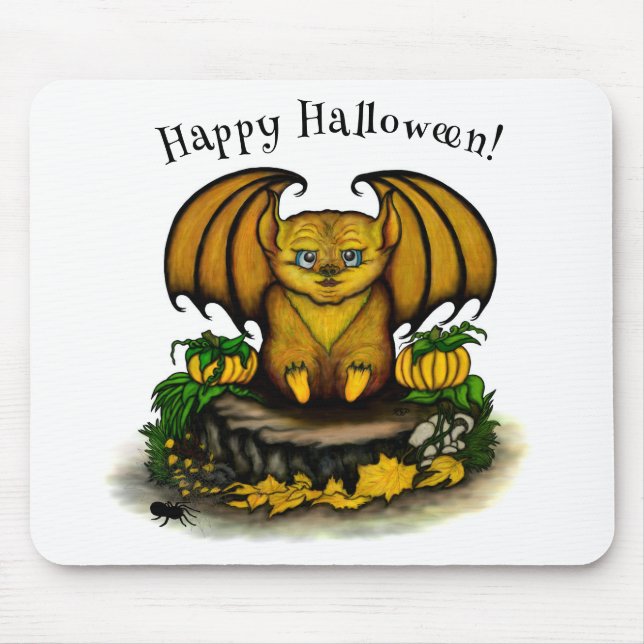  Cute Halloween Bat Mouse Mat (Front)