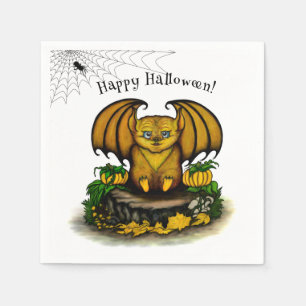 Cute Halloween Bat Napkin