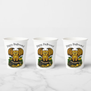Cute Halloween Bat Paper Cups
