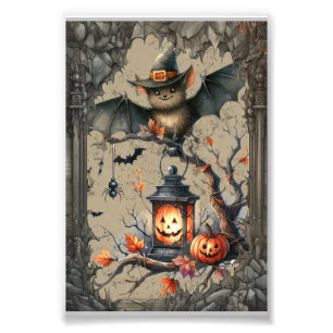 Cute Halloween bat Photo Print