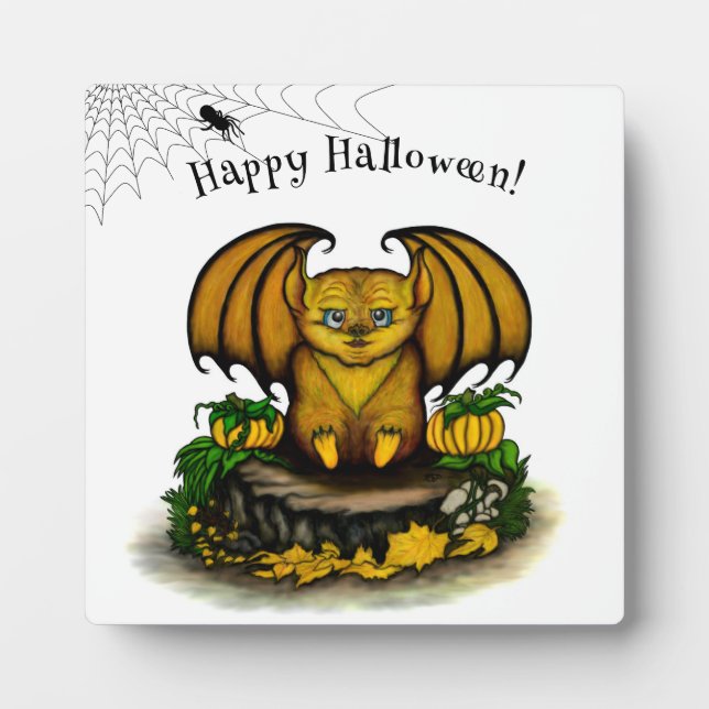  Cute Halloween Bat Plaque (Front)