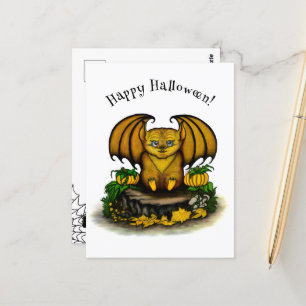  Cute Halloween Bat Postcard