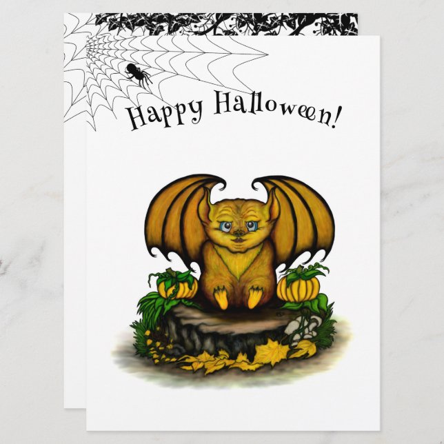  Cute Halloween Bat Programme (Front/Back)