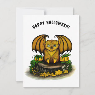  Cute Halloween Bat RSVP Card