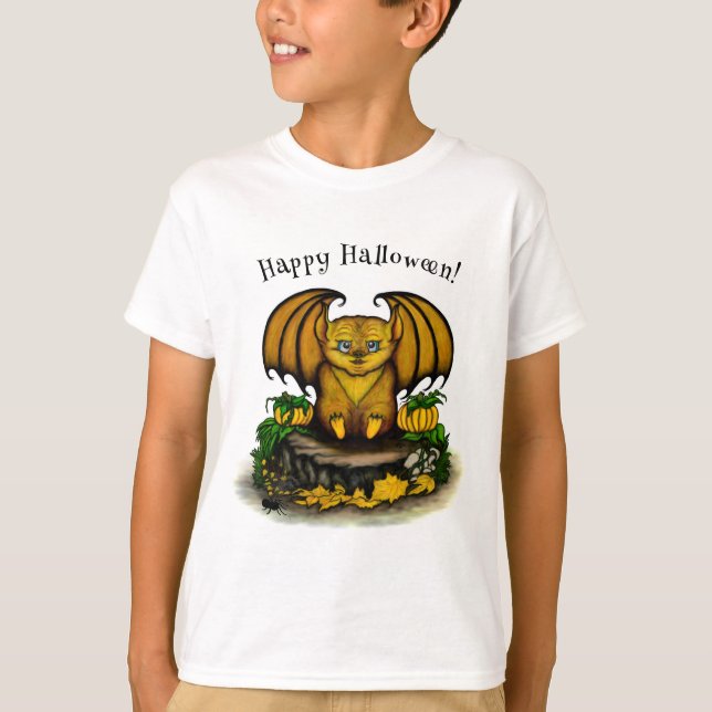 Cute Halloween Bat T-Shirt (Front)