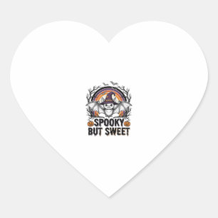 Cute Halloween Bat Vintage Engraving Spooky Shirt Heart Sticker