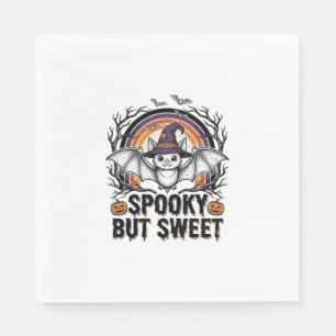 Cute Halloween Bat Vintage Engraving Spooky Shirt  Napkin