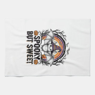 Cute Halloween Bat Vintage Engraving Spooky Shirt Tea Towel