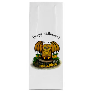 Cute Halloween Bat Wine Gift Bag