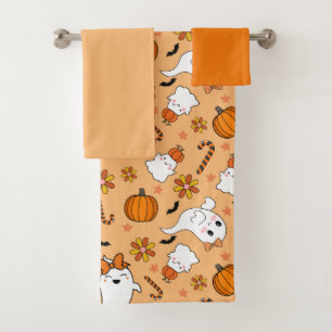 Cute Halloween Bath Towel Set
