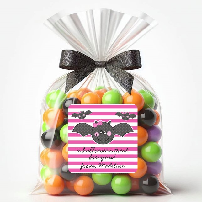 Cute Halloween Bats Square Sticker (Creator Uploaded)