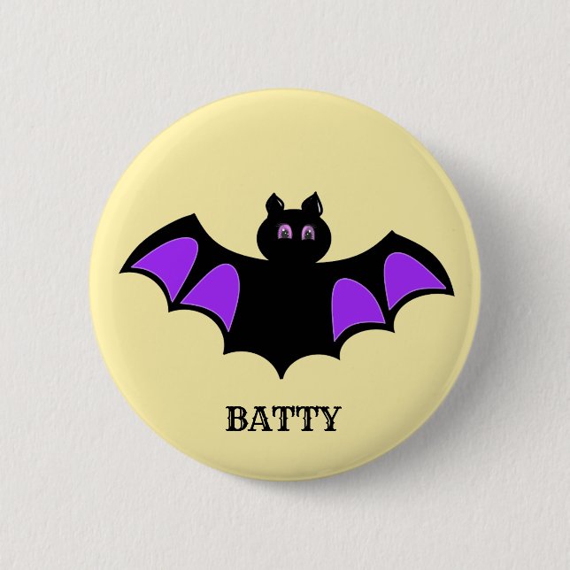 Cute Halloween Batty Bat 6 Cm Round Badge (Front)
