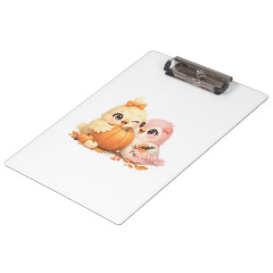 Cute Halloween Bird Friends Clipboard