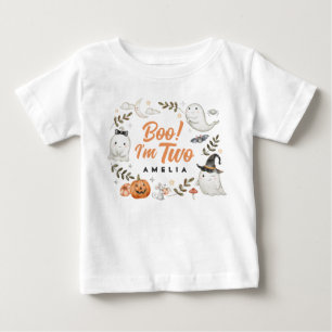 Cute Halloween Birthday Boo! I'm Two Baby T-Shirt