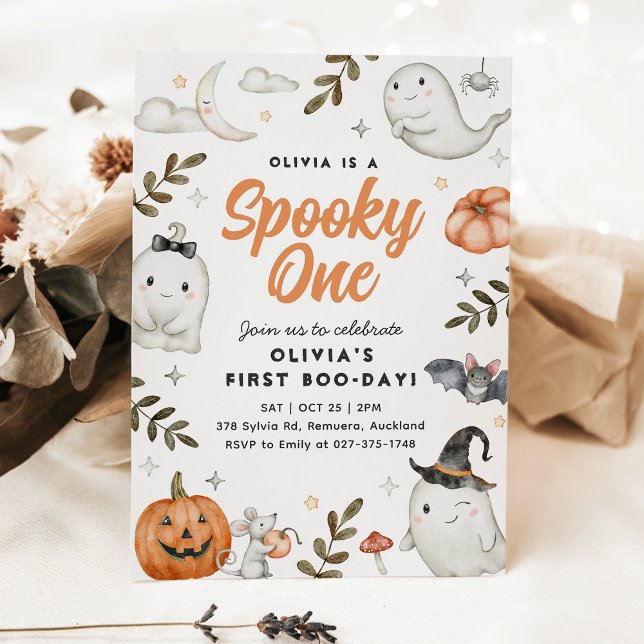Cute Halloween Birthday Invitation (Creator Uploaded)