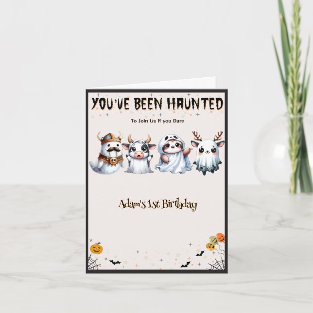 Cute Halloween Birthday Invitation (Front)