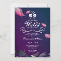 Cute Halloween Birthday Invitation – Pink & Black