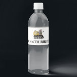 Cute Halloween Birthday Party Water Bottle Label<br><div class="desc">Cute Halloween Birthday Party Water Bottle Label featuring a hand painted hunted house design. This item is versatile for varieties Halloween parties, birthday costume party. Text in black can be fully personalized. Use the template fields to add your details. If you want to change the font style, color or text...</div>