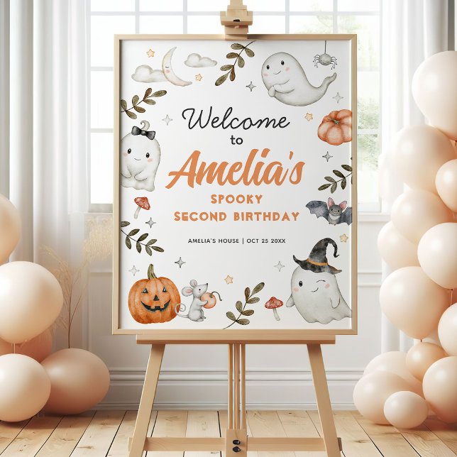 Cute Halloween Birthday Welcome Sign (Creator Uploaded)