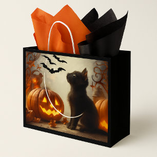 Cute Halloween Black Cat Gift Bag