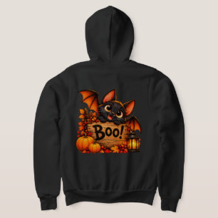 Cute Halloween Black Cat Pumpkin Boo Hoodie