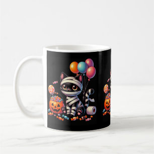 Cute Halloween Black Cat Pumpkin Trick Or Treat Coffee Mug