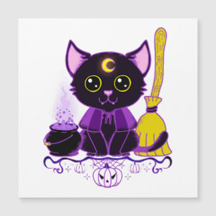 Cute Halloween Black Cat Witch