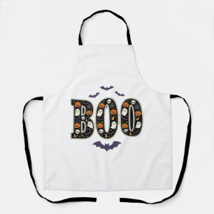 Cute Halloween Boo Ghost Pumpkin Design Apron