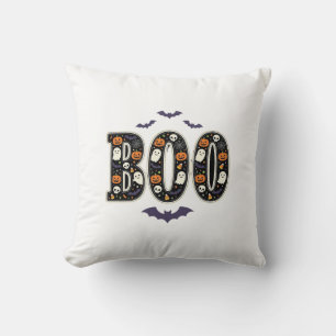Cute Halloween Boo Ghost Pumpkin Design Cushion