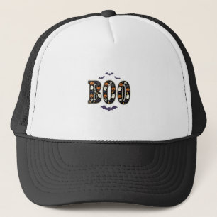 Cute Halloween Boo Ghost Pumpkin Design Trucker Hat
