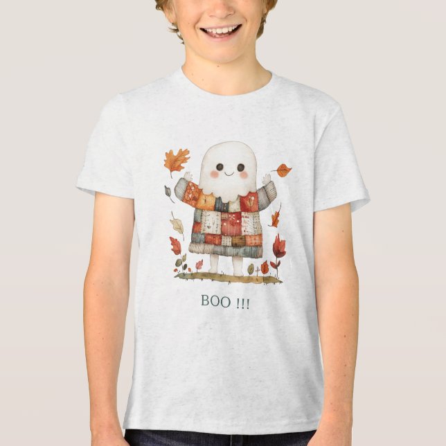Cute Halloween BOO!!!  Tri-Blend Shirt (Front)