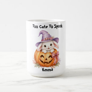 Cute Halloween Bunny Pumpkin  Custom Name Mug
