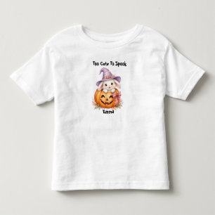 Cute Halloween Bunny Pumpkin Custom Toddler T-Shirt