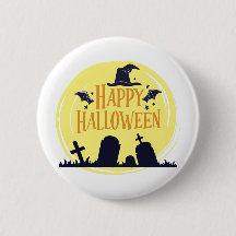 Cute Halloween Buttons & Pins Ghosts, Pumpkins