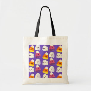 Cute Halloween Candy And Ghost Pattern Tote Bag