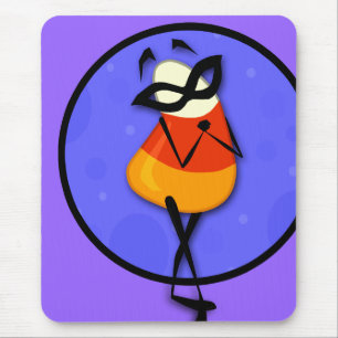 CUTE HALLOWEEN CANDY CORN GIRL MOUSE PAD