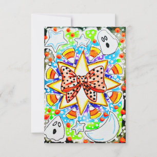 Cute Halloween Candy Corn Invitation