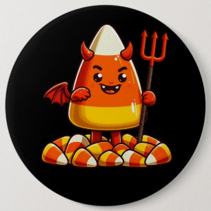 Cute Halloween candy corn monster 6 Cm Round Badge