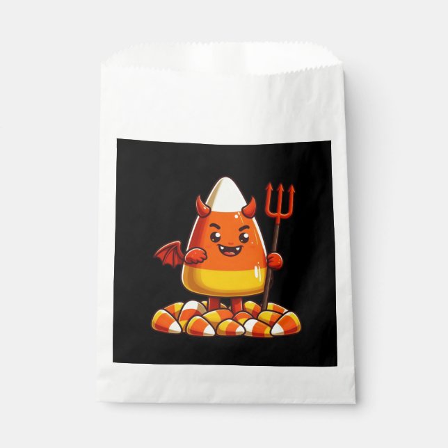 Cute Halloween candy corn monster Favour Bags (Front)