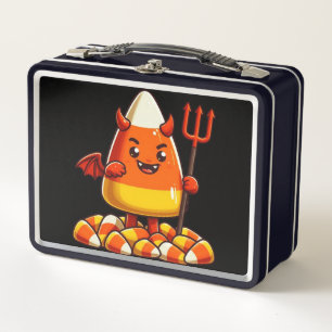 Cute Halloween candy corn monster Metal Lunch Box