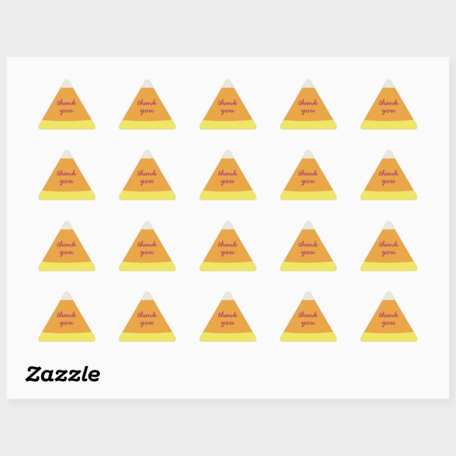 Cute Halloween Candy Corn Triangle Sticker (Sheet)