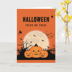 Cute Halloween Cards Ghosts, Pumpkins
