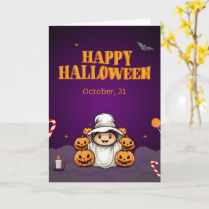 Cute Halloween Cards Ghosts, Pumpkins