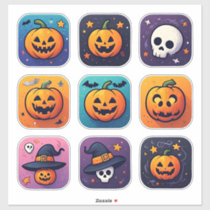 Cute Halloween Cartoon Icons Set 👻