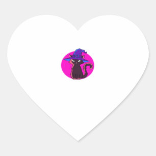 Cute Halloween Cat Oversized T-Shirt Heart Sticker