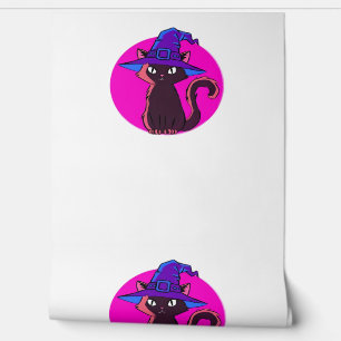 Cute Halloween Cat Oversized T-Shirt Wallpaper